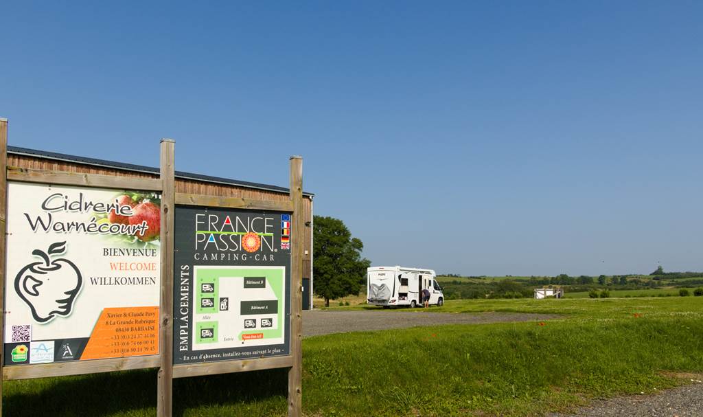 Aire de camping-car - Barbaise La Cidrerie de Warnécourt